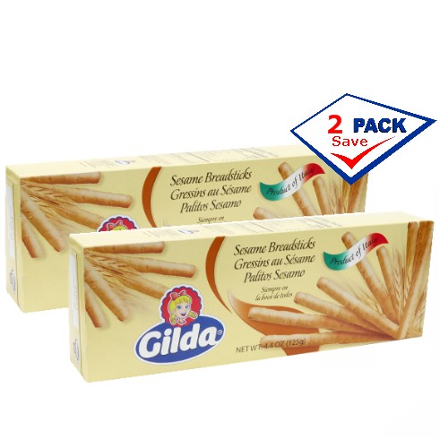 Gilda Sesame Bread Sticks Palitroques 4.4 oz. Pack of 2